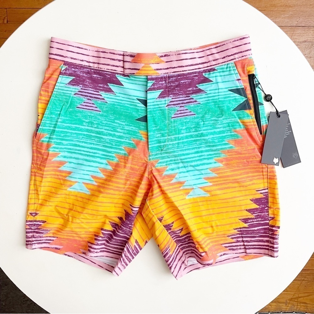 Greyson Clothiers Mens Flash Superior Swim Hybrid Short Multi Color Size 34 New